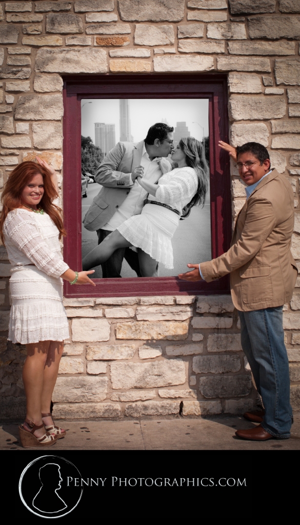 Picture within picture | Downtown Austin Engagment