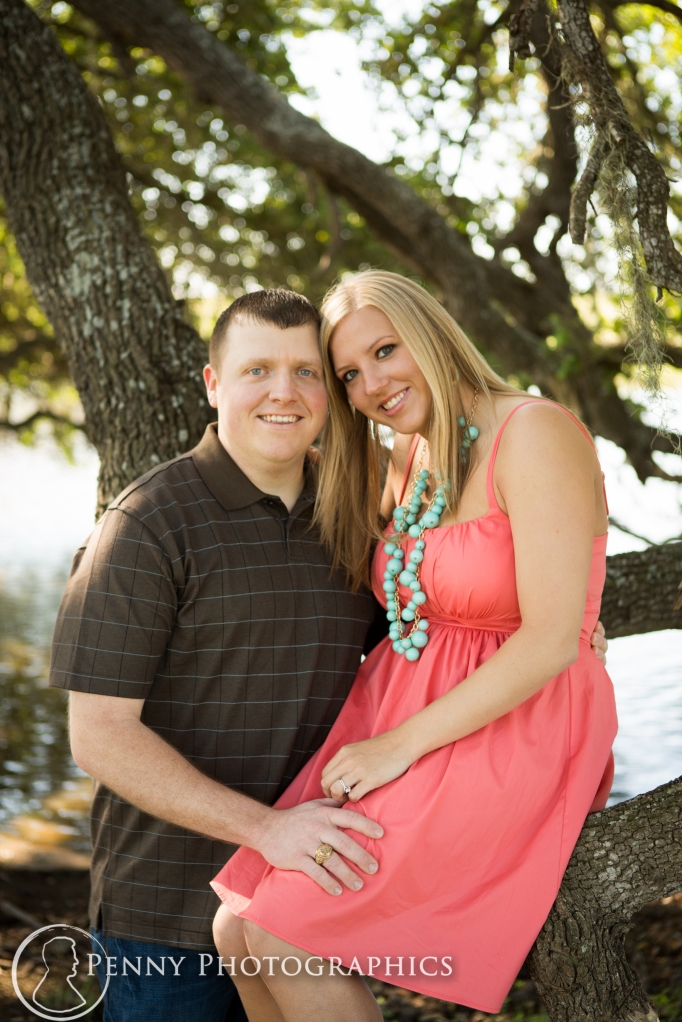 Engagement session under a tree in LaGrange TX