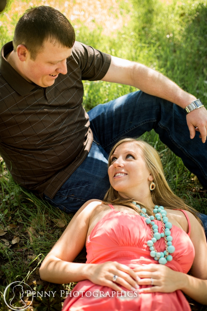 Engagement session in a forest in LaGrange, TX