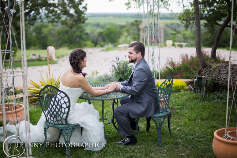 Wedding Portraits in the garden at TerrAdorna in Manor, TX