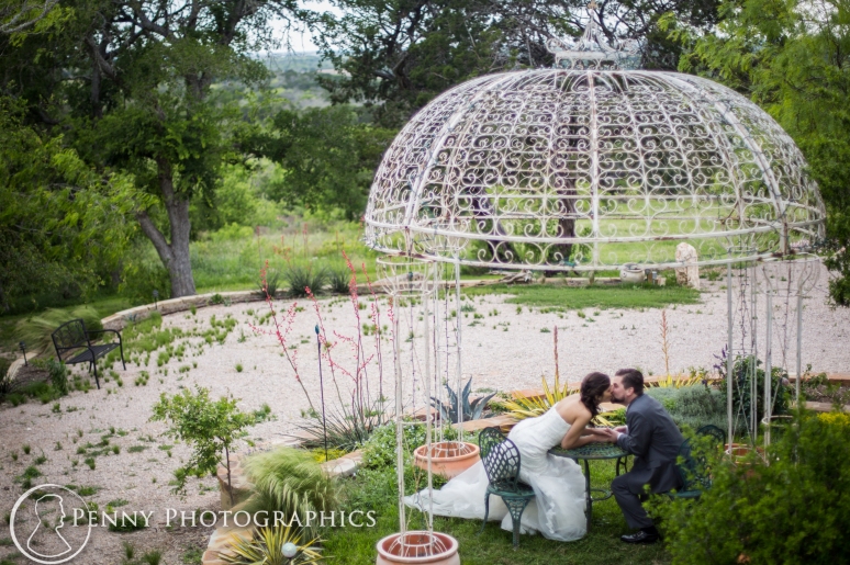 Wedding Portraits in the garden at TerrAdorna in Manor, TX