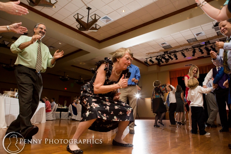 Grandmother dancing at wedding reception Georgetown, TX