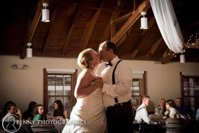 bride and grooms first dance at the Earle Brown Reception MN