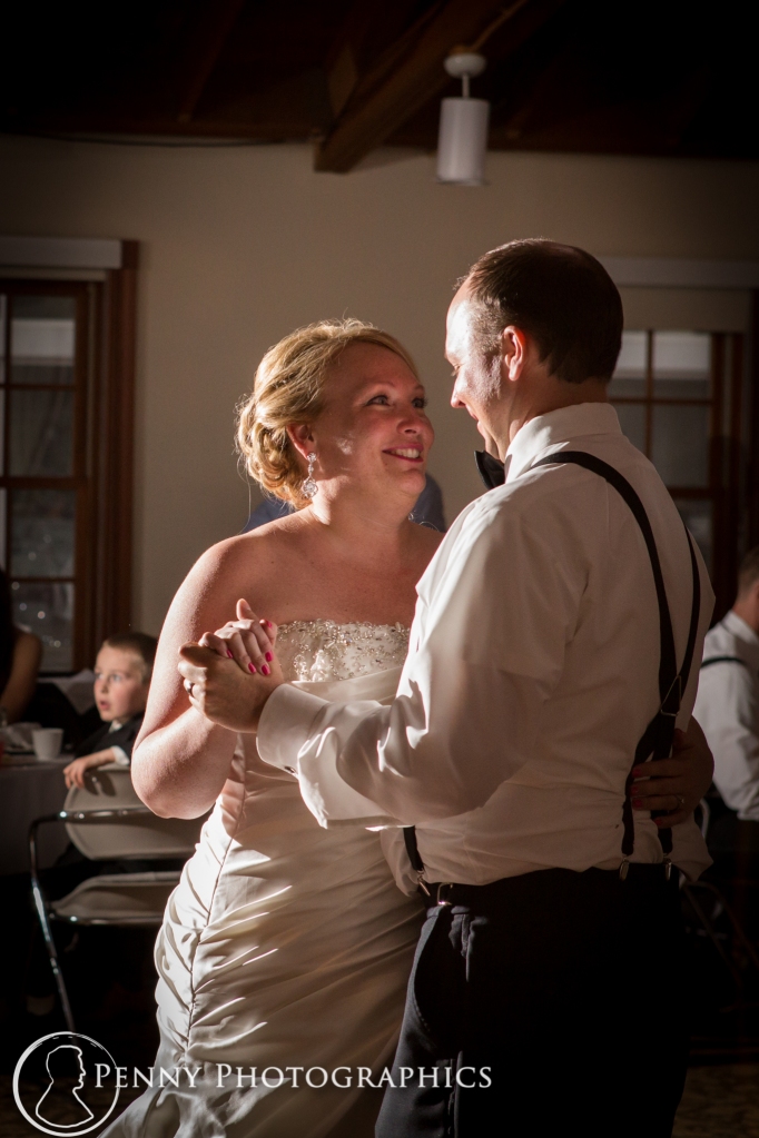 bride and groom dancing to first dance at the Earle Brown MN