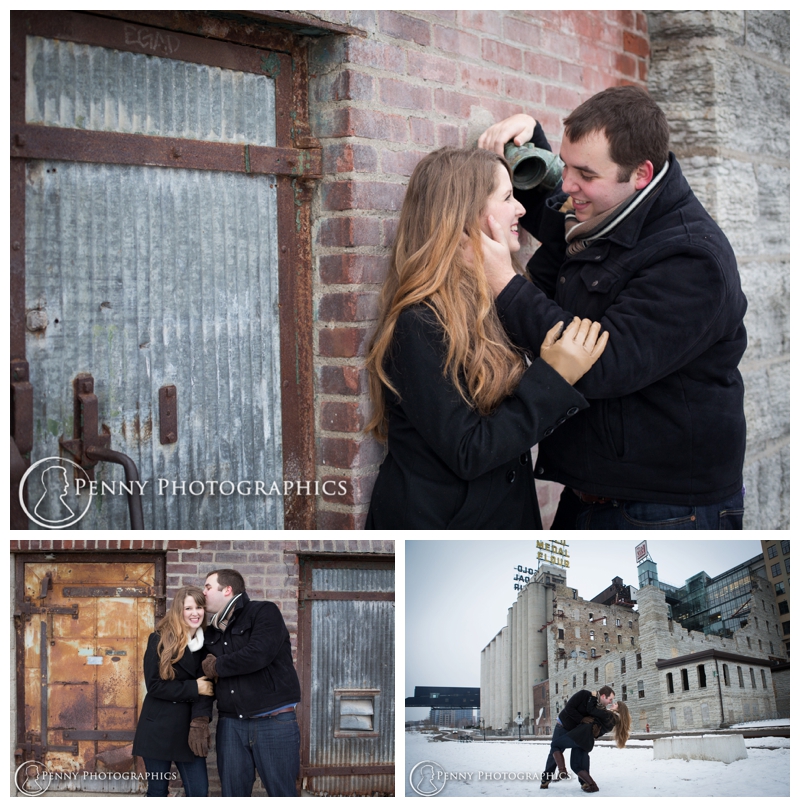 Guthrie Theater Engagement urban couple portraits