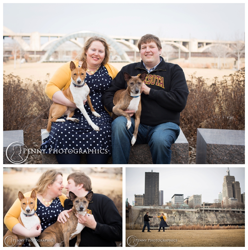 Raspberry Island Engagement family photos with pups