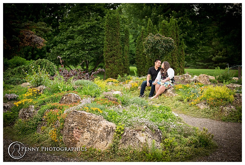 Lyndale Park Gardens Engagement couple garden portrait
