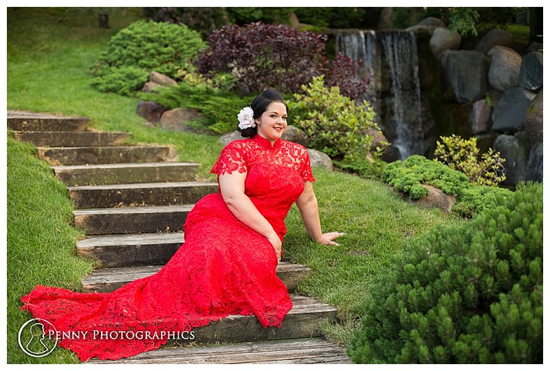 Minneapolis Bridal Portraits red bridal gown